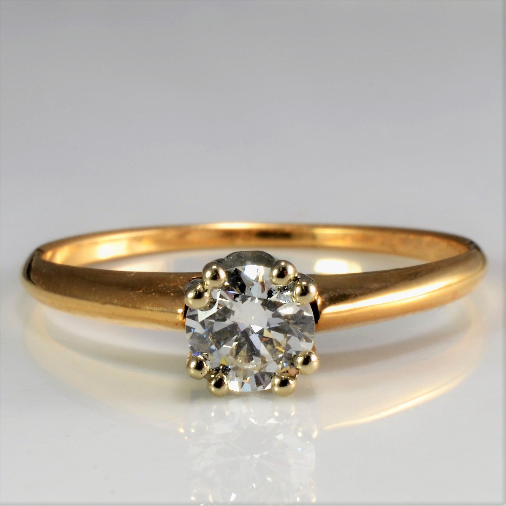 Solitaire Diamond Engagement Ring | 0.38 ct, SZ 7.75 |