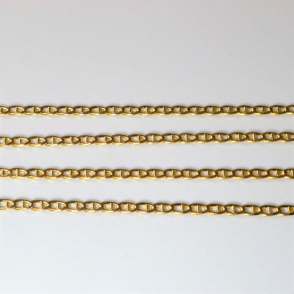 10k Yellow Gold Anchor Chain | 27