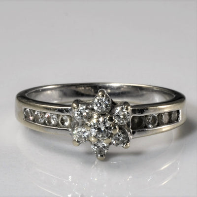 Floral Diamond Cluster Ring | 0.44ctw | SZ 8.25 |