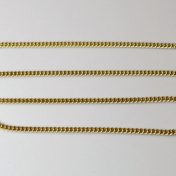 14k Yellow Gold Curb Chain | 15