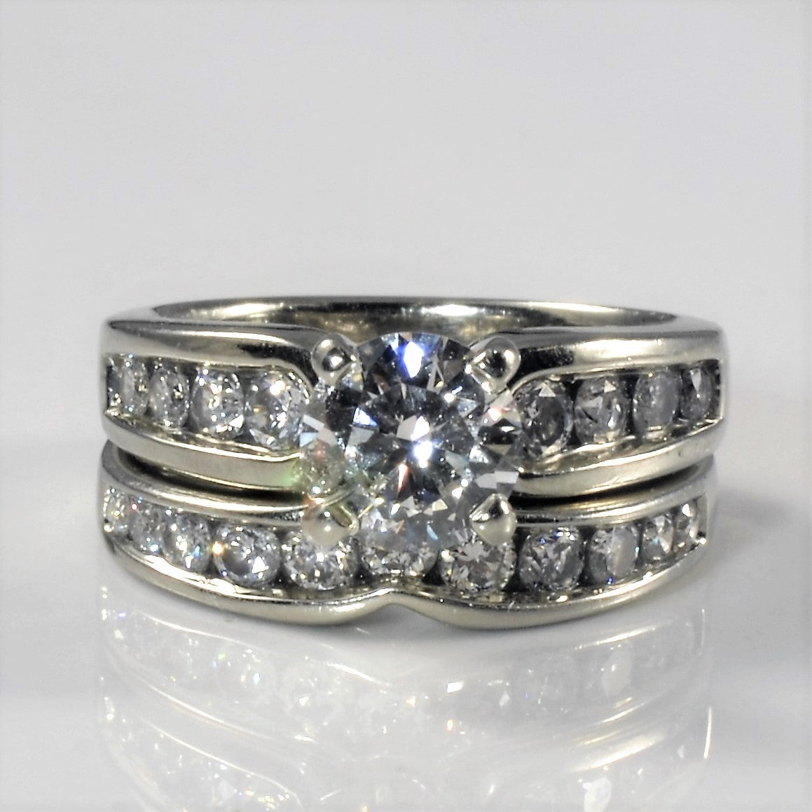 Channel Set Diamond Wedding Set | 1.62ctw | SZ 4.5 |