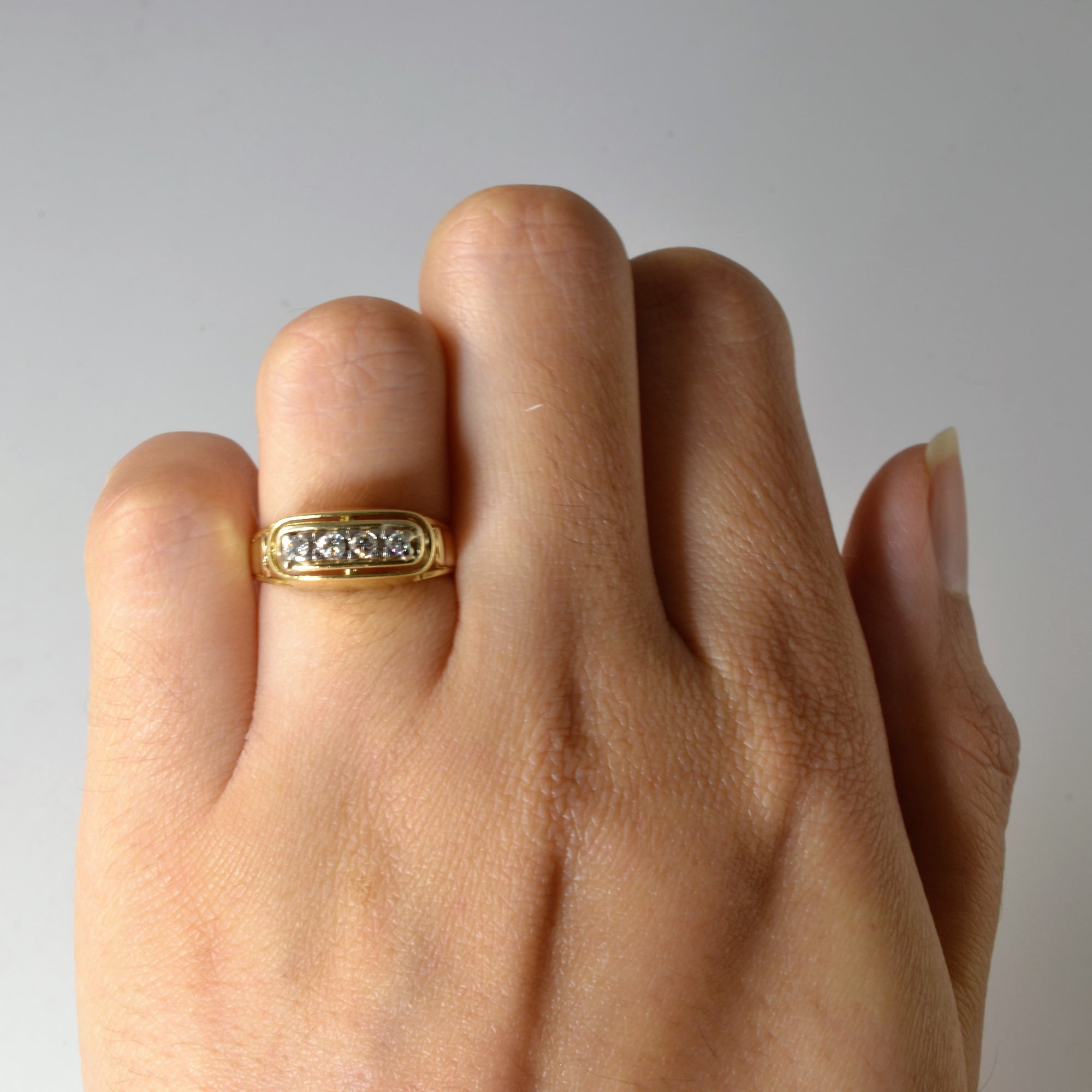 Four Stone Diamond Ring | 0.14ctw | SZ 4.75 |