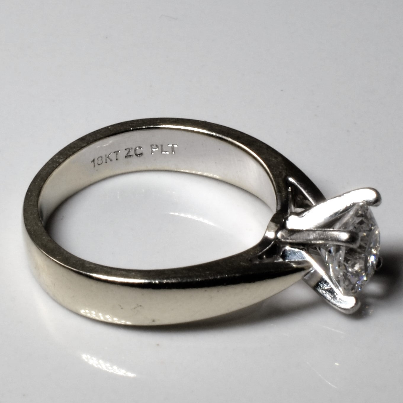 Tapered Solitaire Canadian Diamond Engagement Ring | 1.02ct | SZ 4.75 |