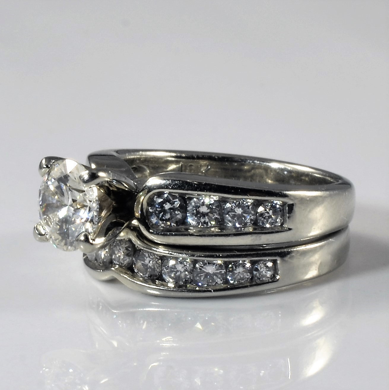 Channel Set Diamond Wedding Set | 1.62ctw | SZ 4.5 |