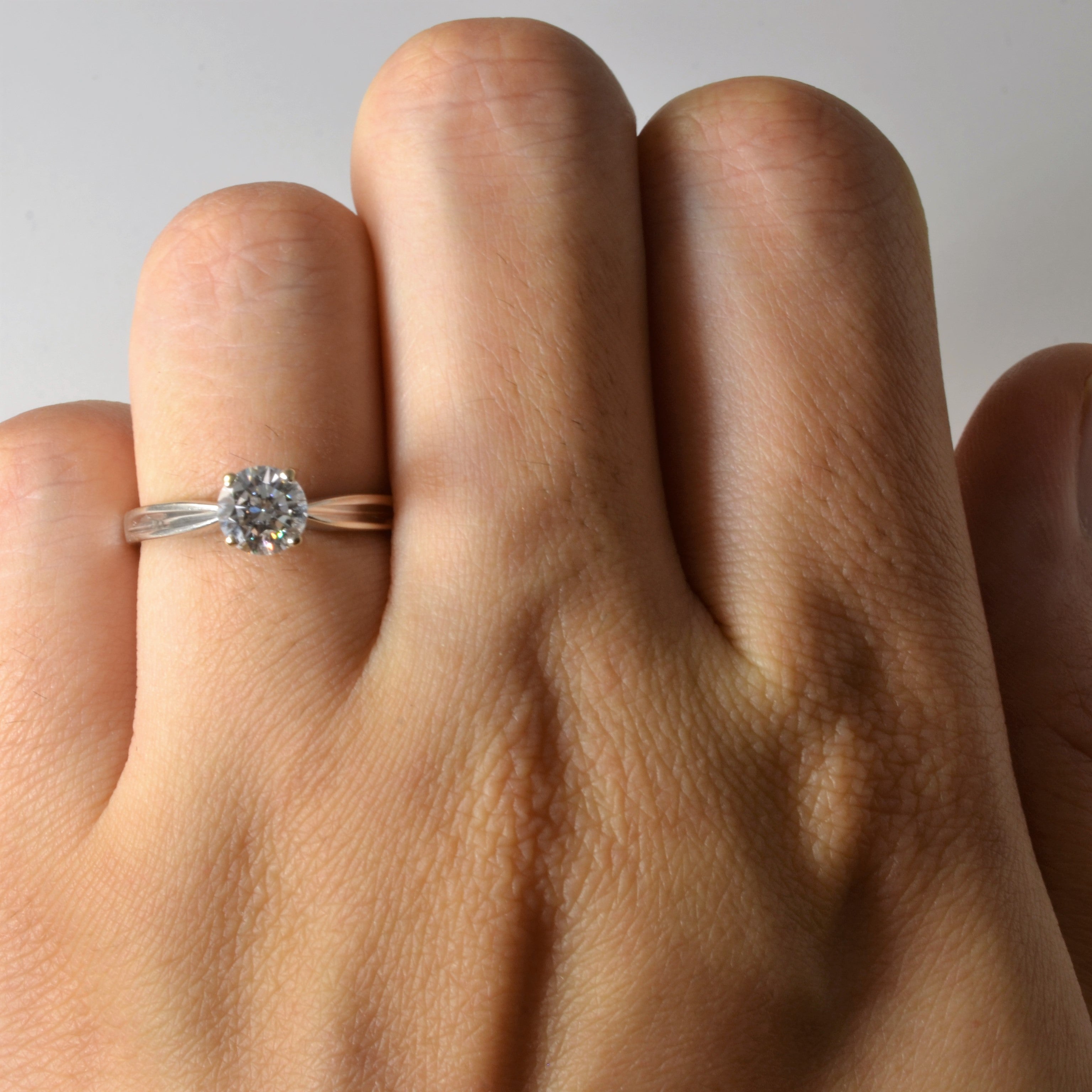 Tapered Solitaire Diamond Ring | 0.62ct | SZ 5.5 |