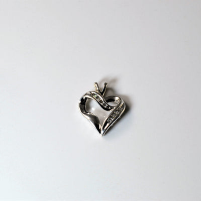 Channel Set Diamond Heart Pendant | 0.12ctw |