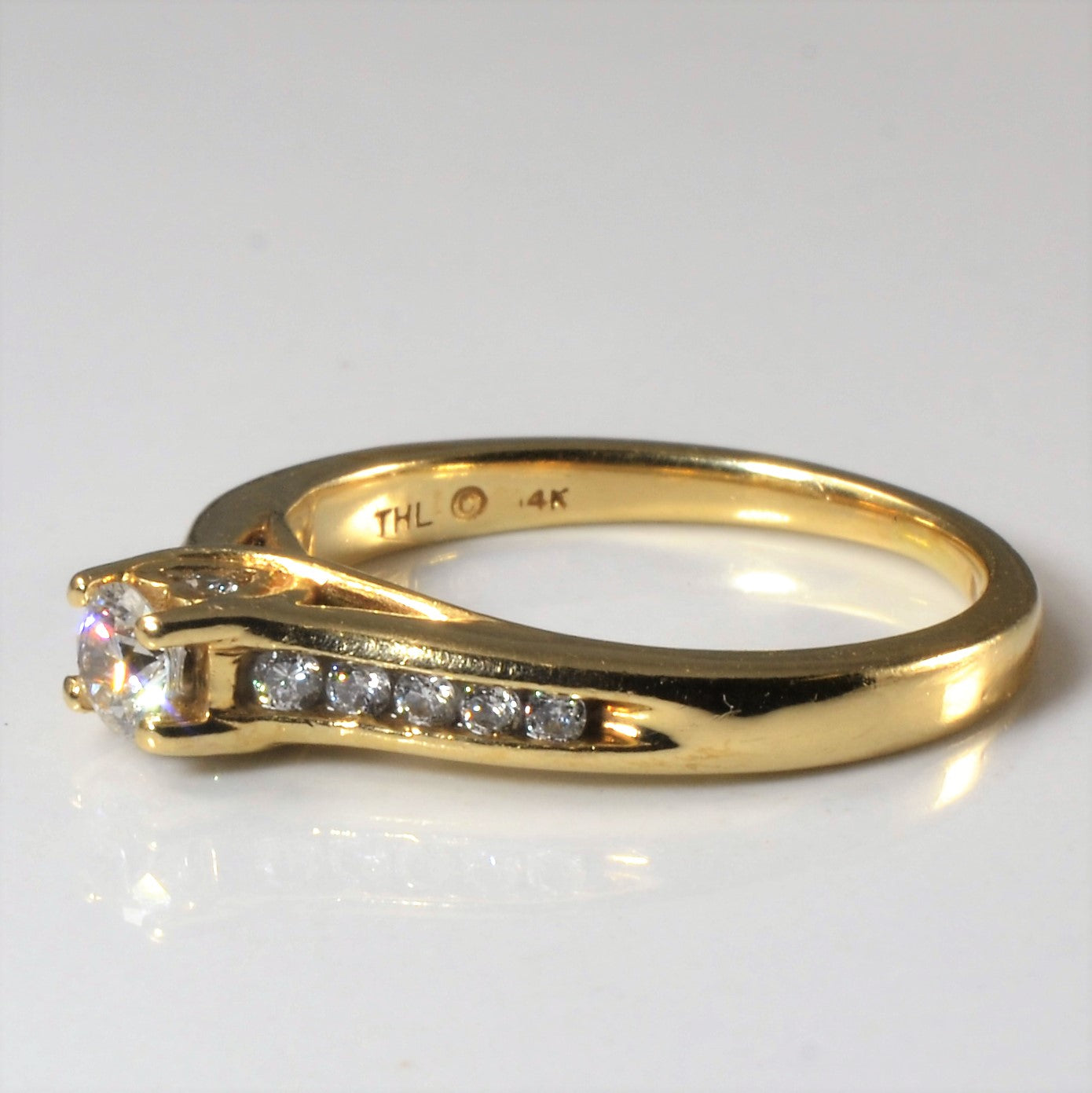 Channel Detailed Diamond Engagement Ring | 0.28ctw | SZ 6 |