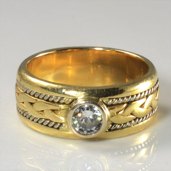 Braided Bezel Set Diamond Ring | 0.36ct | SZ 6.5 |