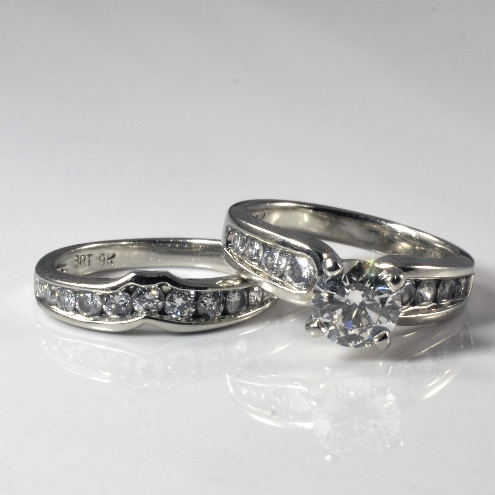 Channel Set Diamond Wedding Set | 1.62ctw | SZ 4.5 |