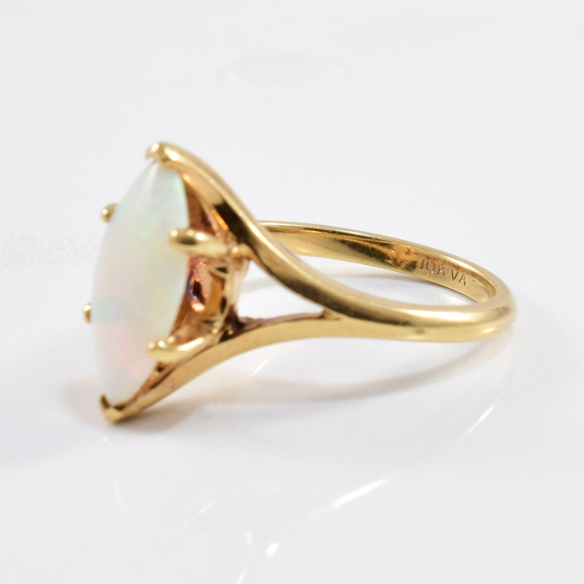 Split Shank Marquise Cabochon Opal Ring | 0.35ct | SZ 6.25 |