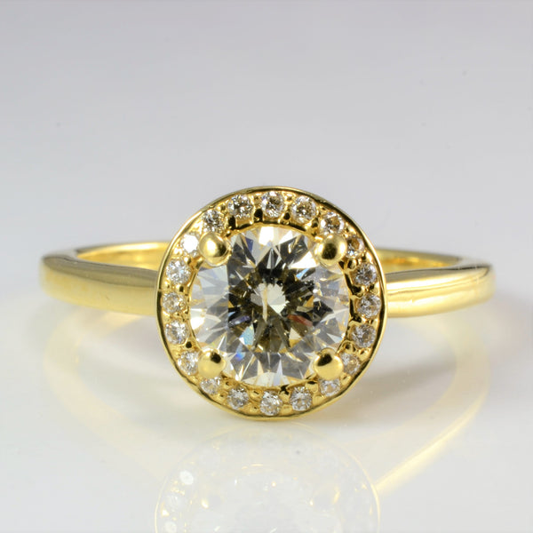 Halo Diamond Engagement Ring | 1.11ctw | SZ 7.25 |