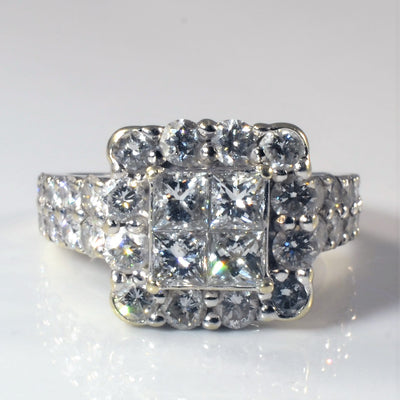 Cluster Quad Set Diamond Ring | 2.64ctw | SZ 6 |