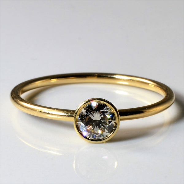 Bezel Set Diamond Engagement Ring | 0.48ct | SZ 9.5 |