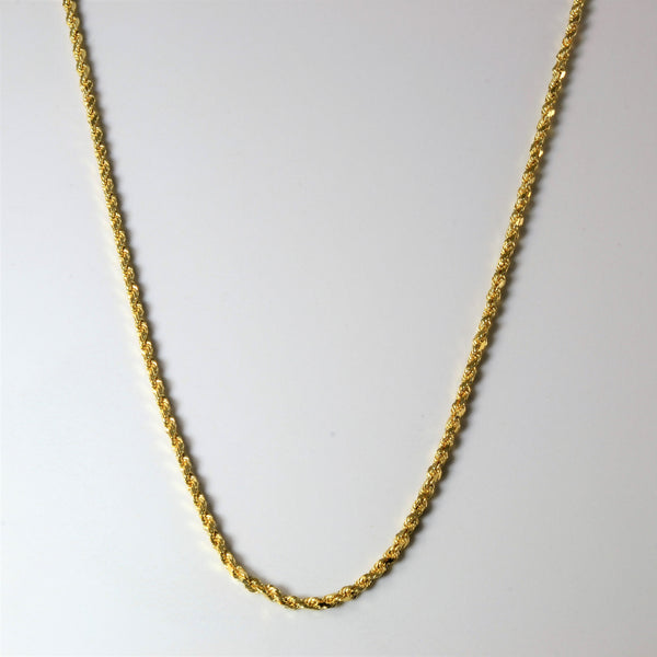 18k Yellow Gold Rope Chain | 30