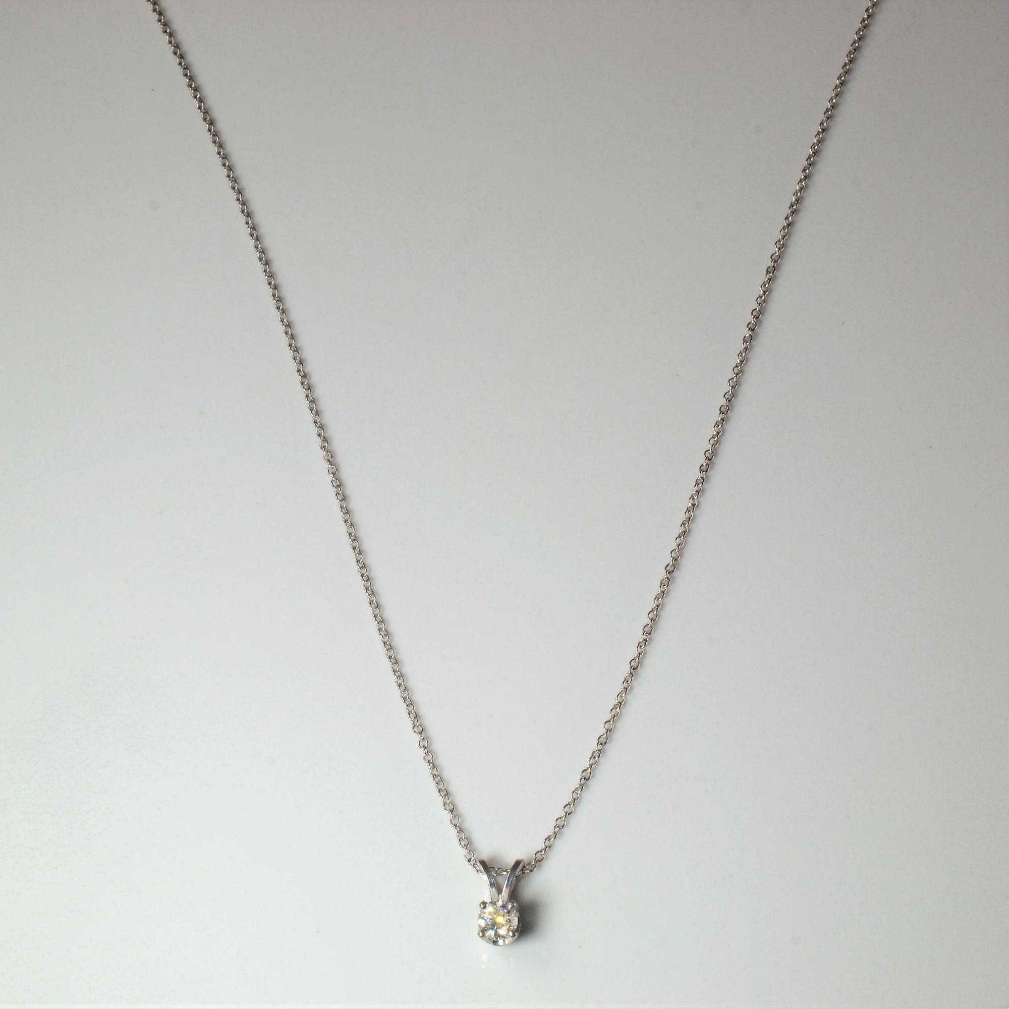 Solitaire Diamond Necklace | 0.19ct | 18