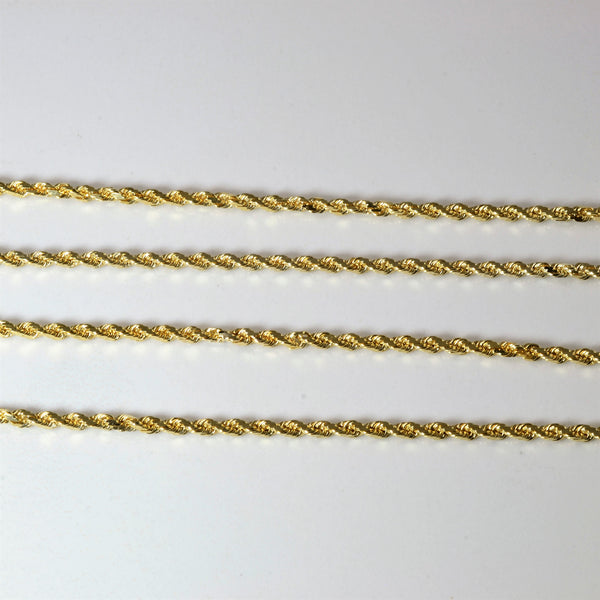 18k Yellow Gold Rope Chain | 30