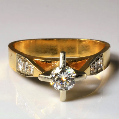 High Set Diamond Engagement Ring | 0.51ctw | SZ 6.5 |