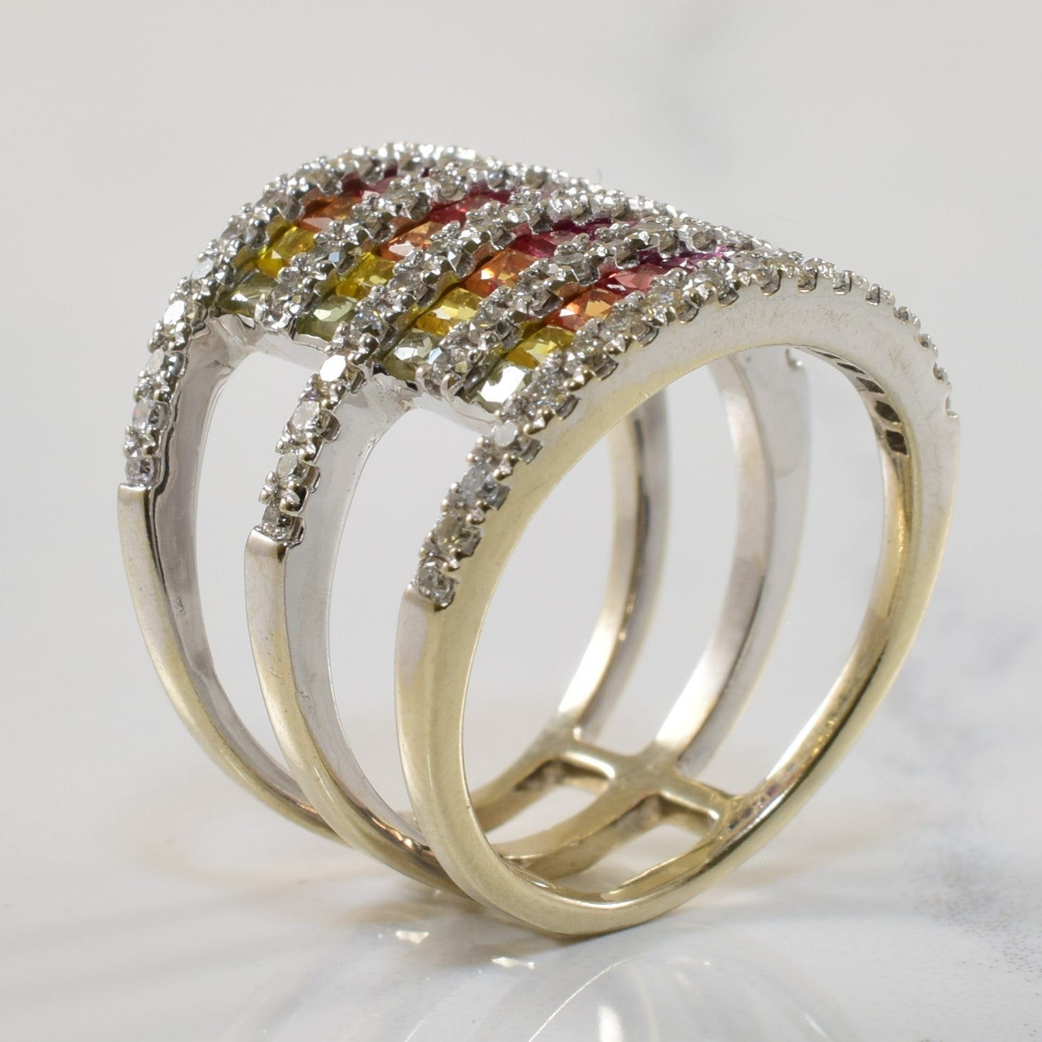 Stacked Sapphire & Ruby Ring | 2.24ctw, 0.51ctw | SZ 5.75 |