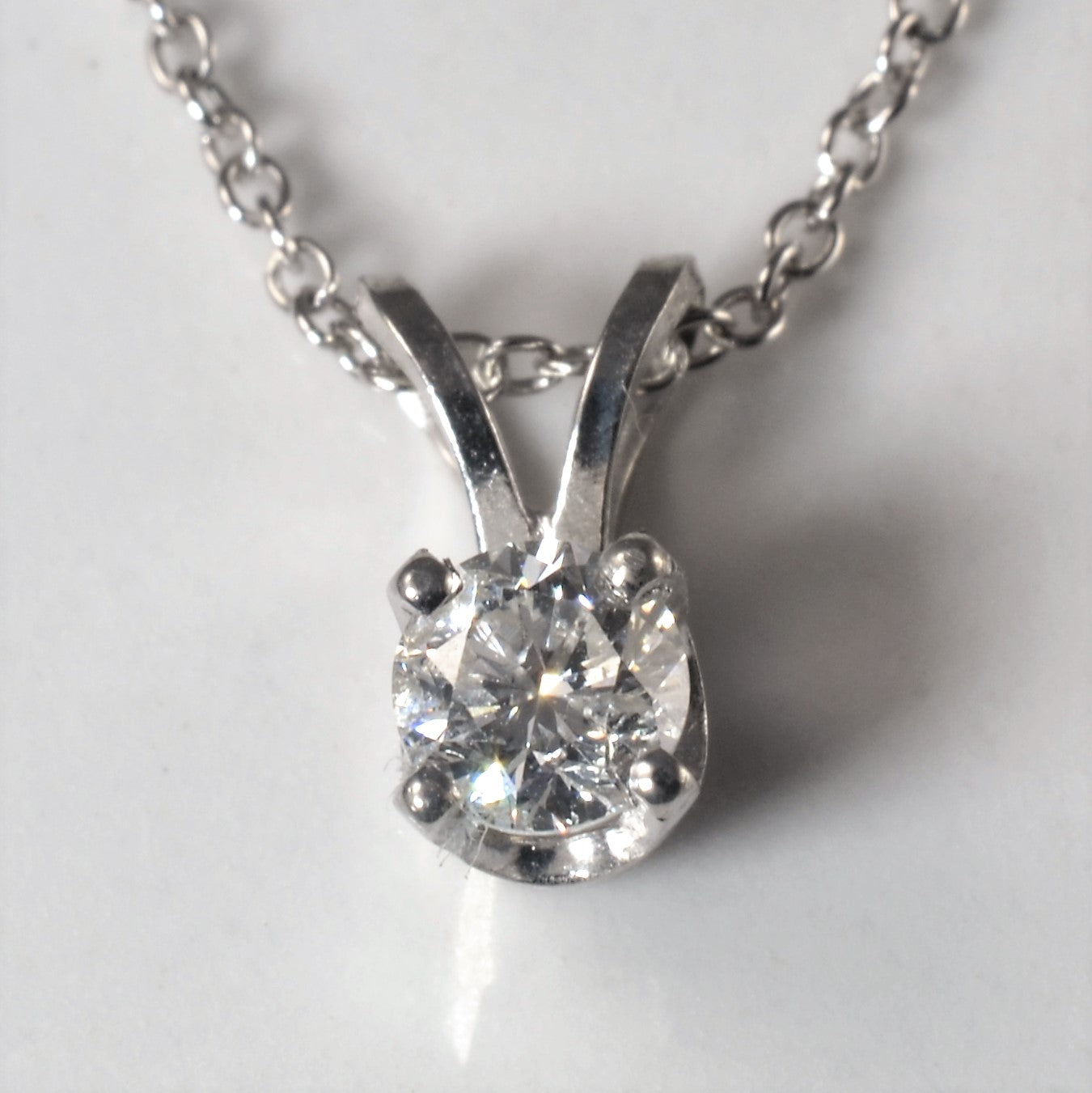 Solitaire Diamond Necklace | 0.19ct | 18
