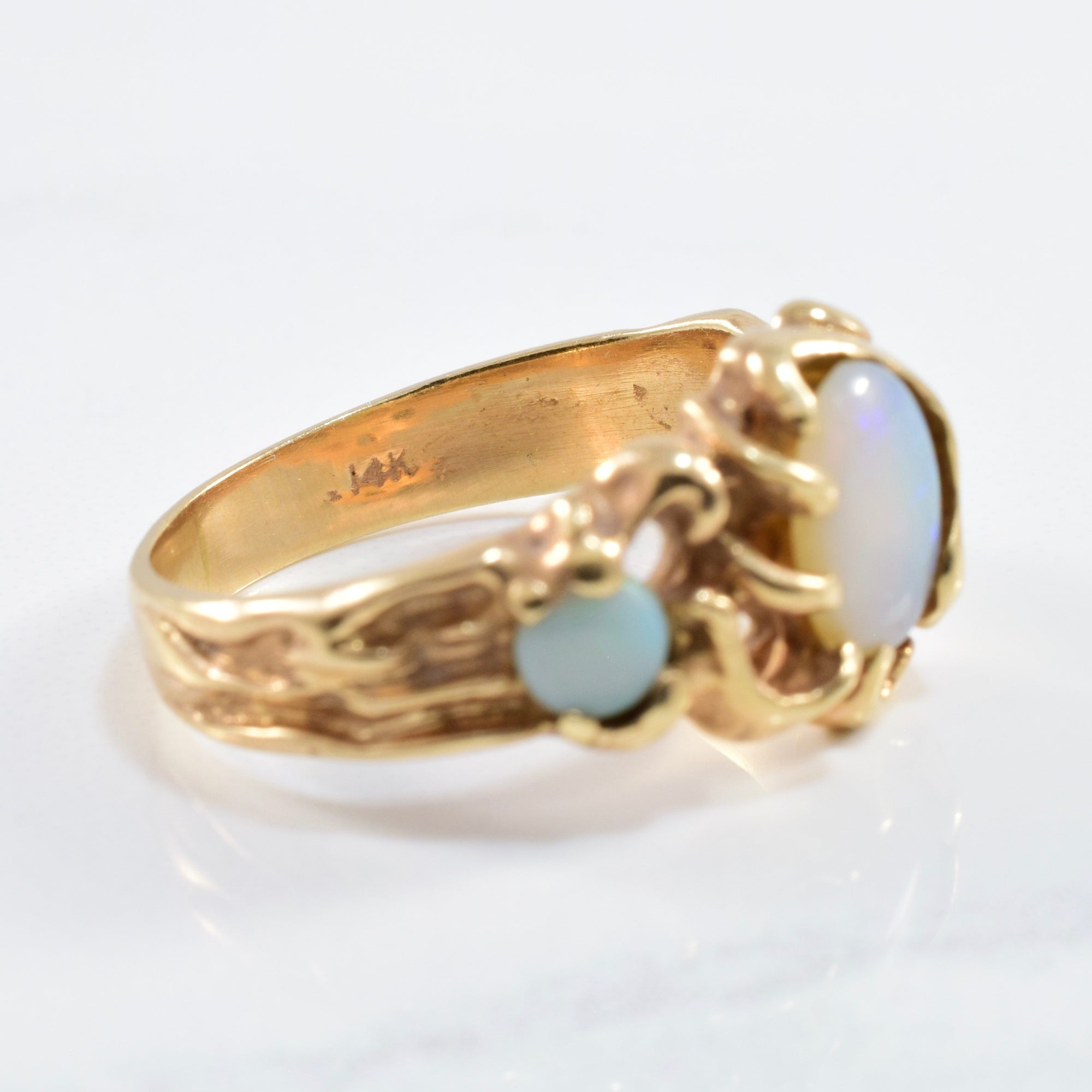 Vintage Abstract Opal Ring | 0.80ctw | SZ 7.5 |
