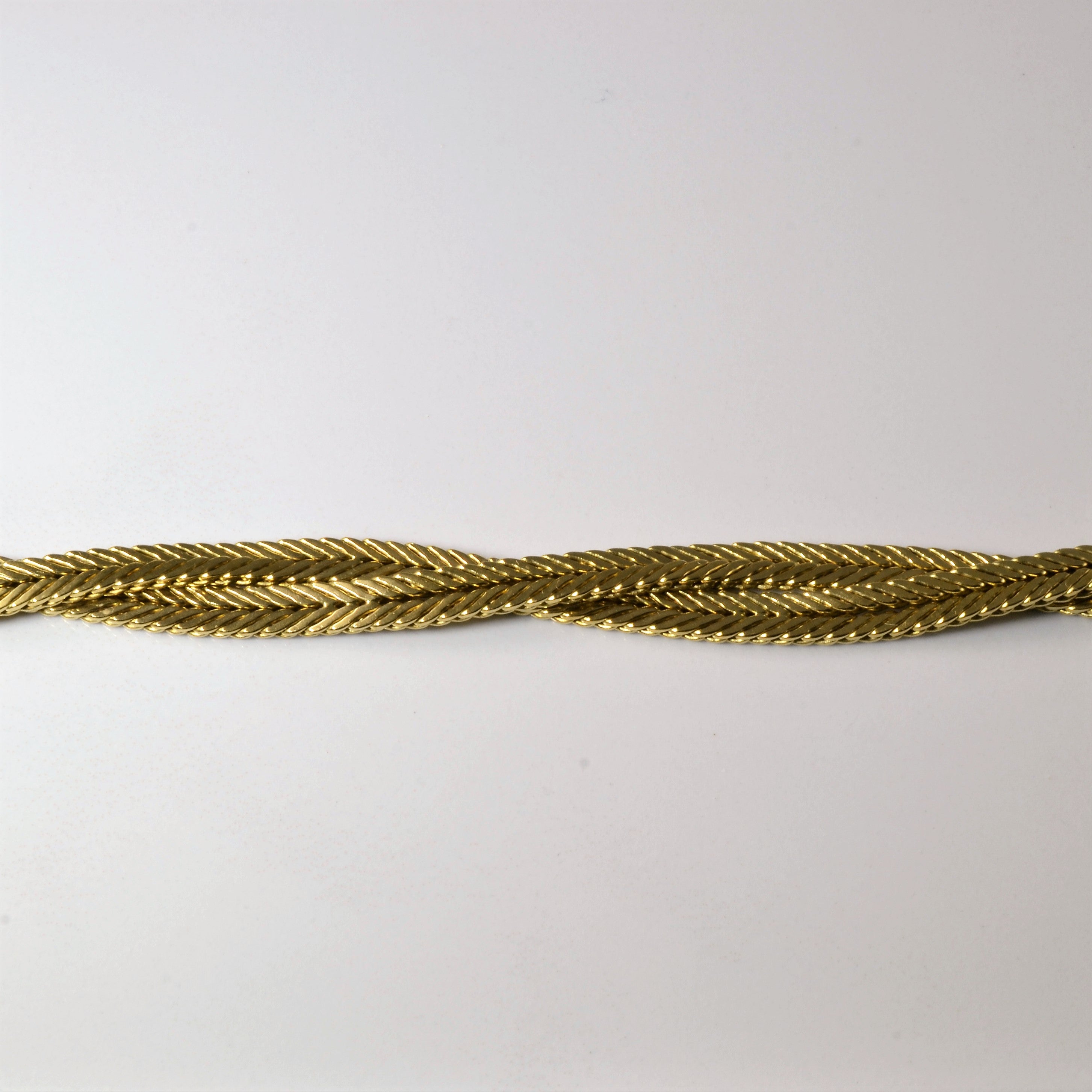 Braided Foxtail Chain Bracelet | 8" |
