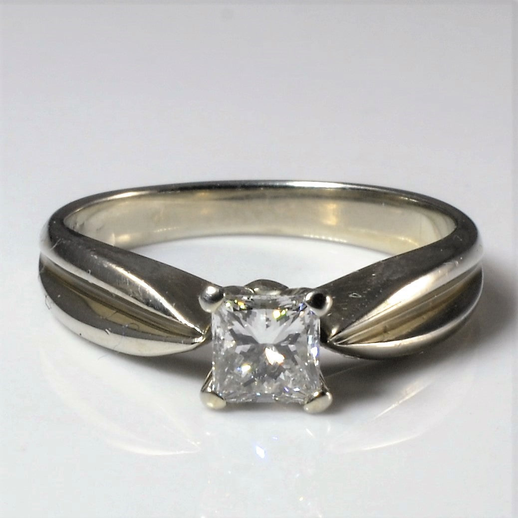Tapered Solitaire Princess Diamond Ring | 0.40ct | SZ 5 |