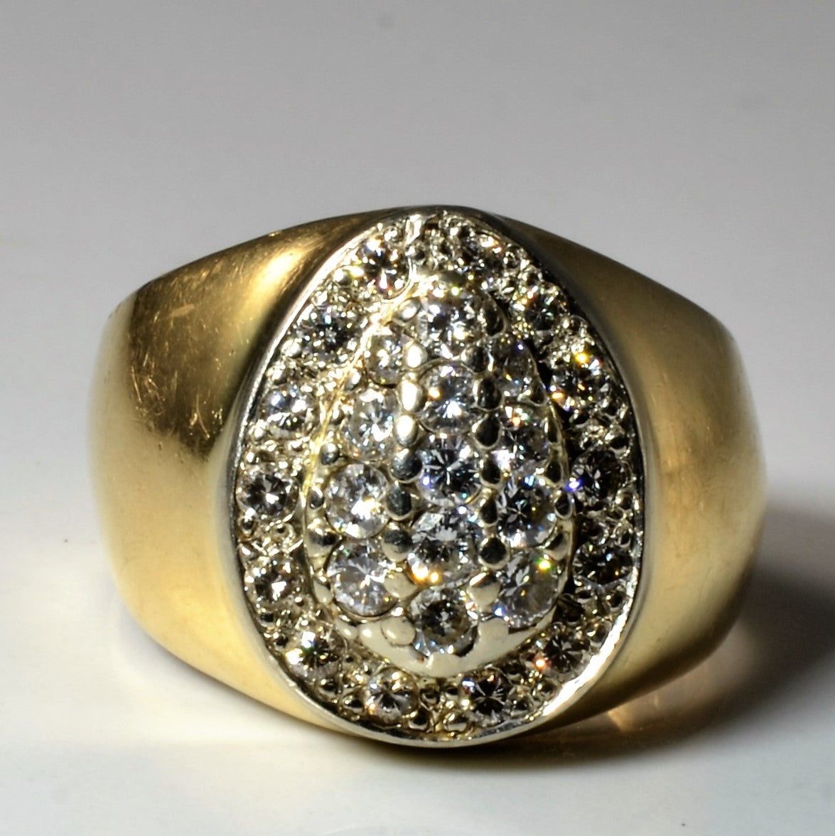 Pave Pear Shaped Cluster Ring | 0.70ctw | SZ 7.25 |