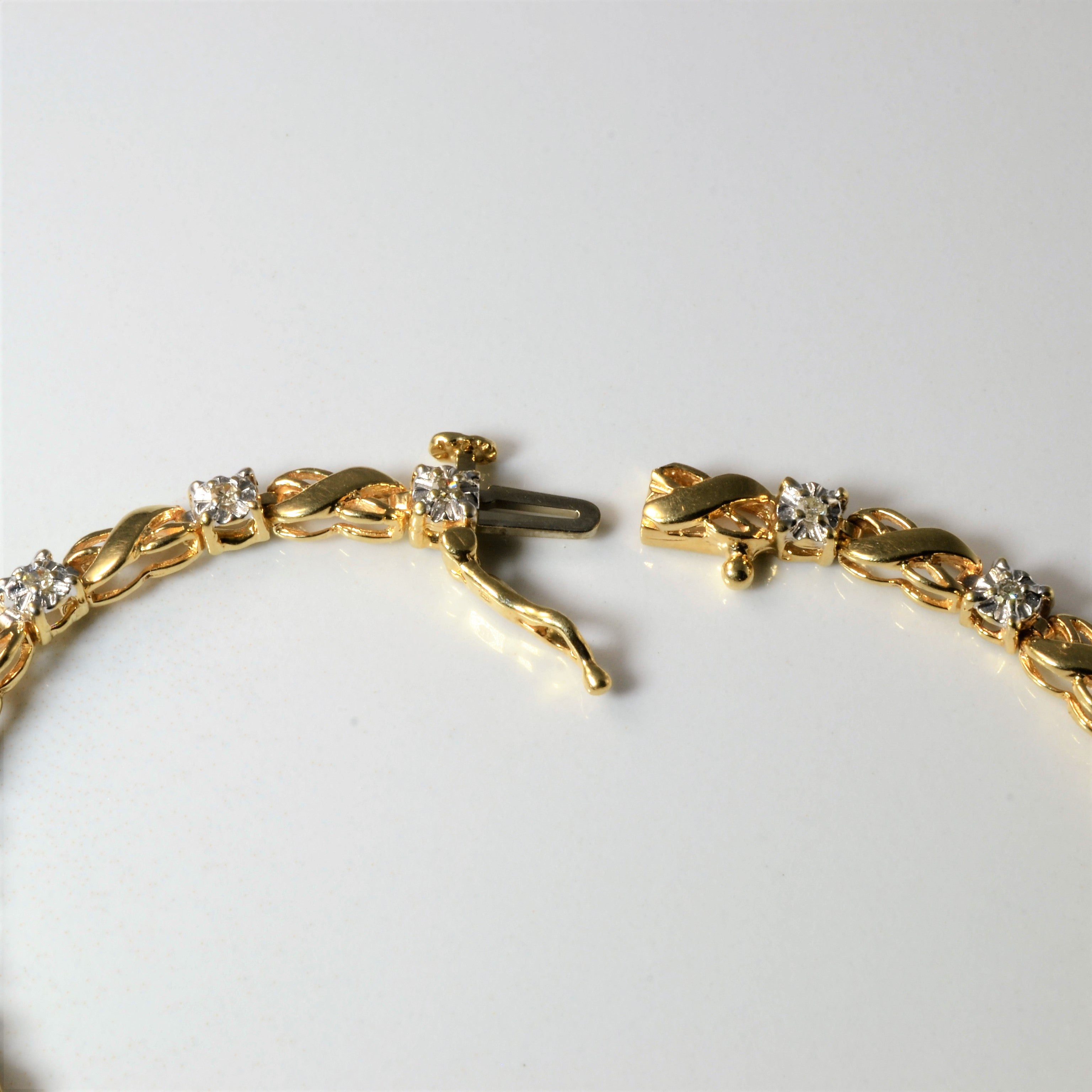 Crossover Diamond Chain Bracelet | 0.24ctw | 7"|
