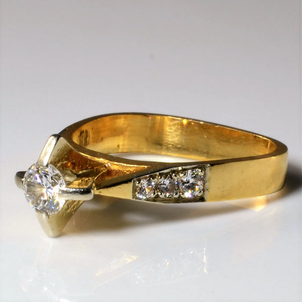 High Set Diamond Engagement Ring | 0.51ctw | SZ 6.5 |