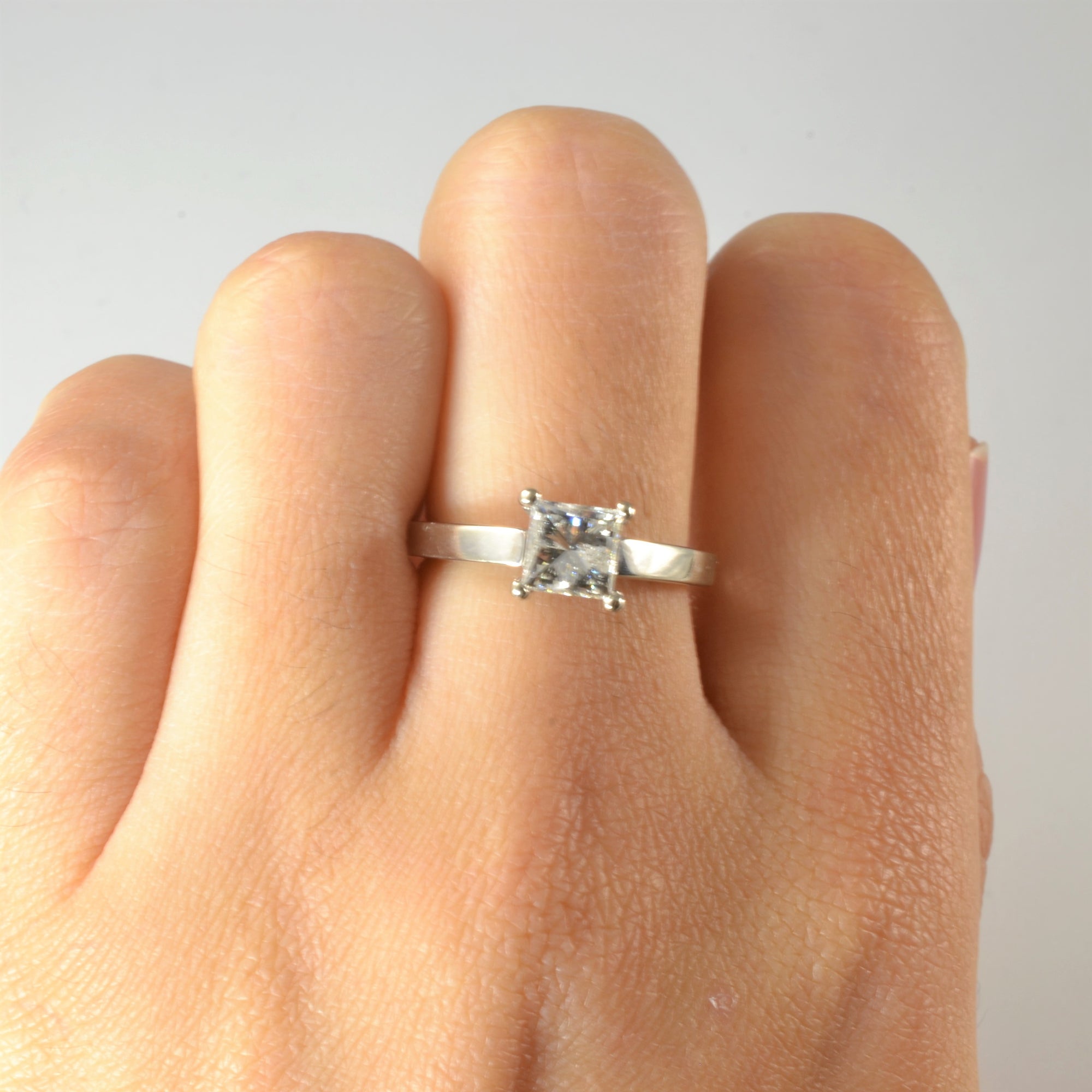 Princess Cut Solitaire Diamond Engagement Ring | 1.01ct | SZ 6 |