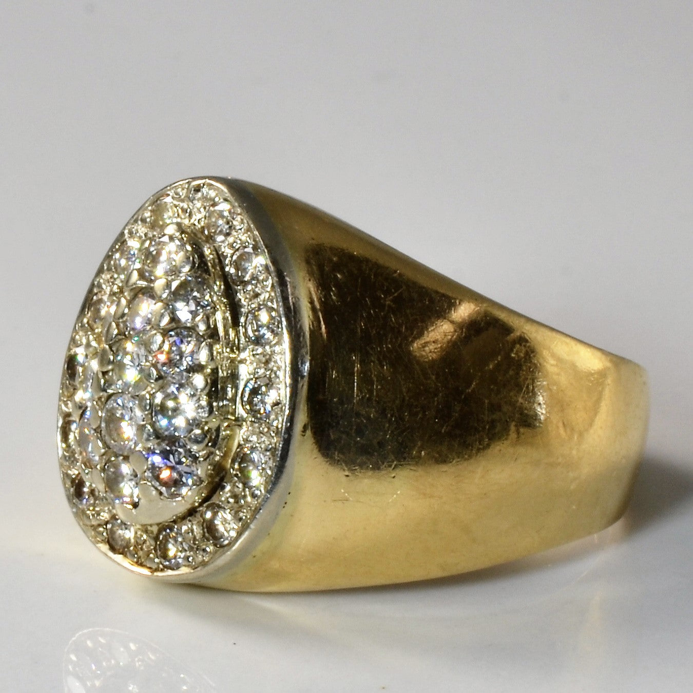 Pave Pear Shaped Cluster Ring | 0.70ctw | SZ 7.25 |