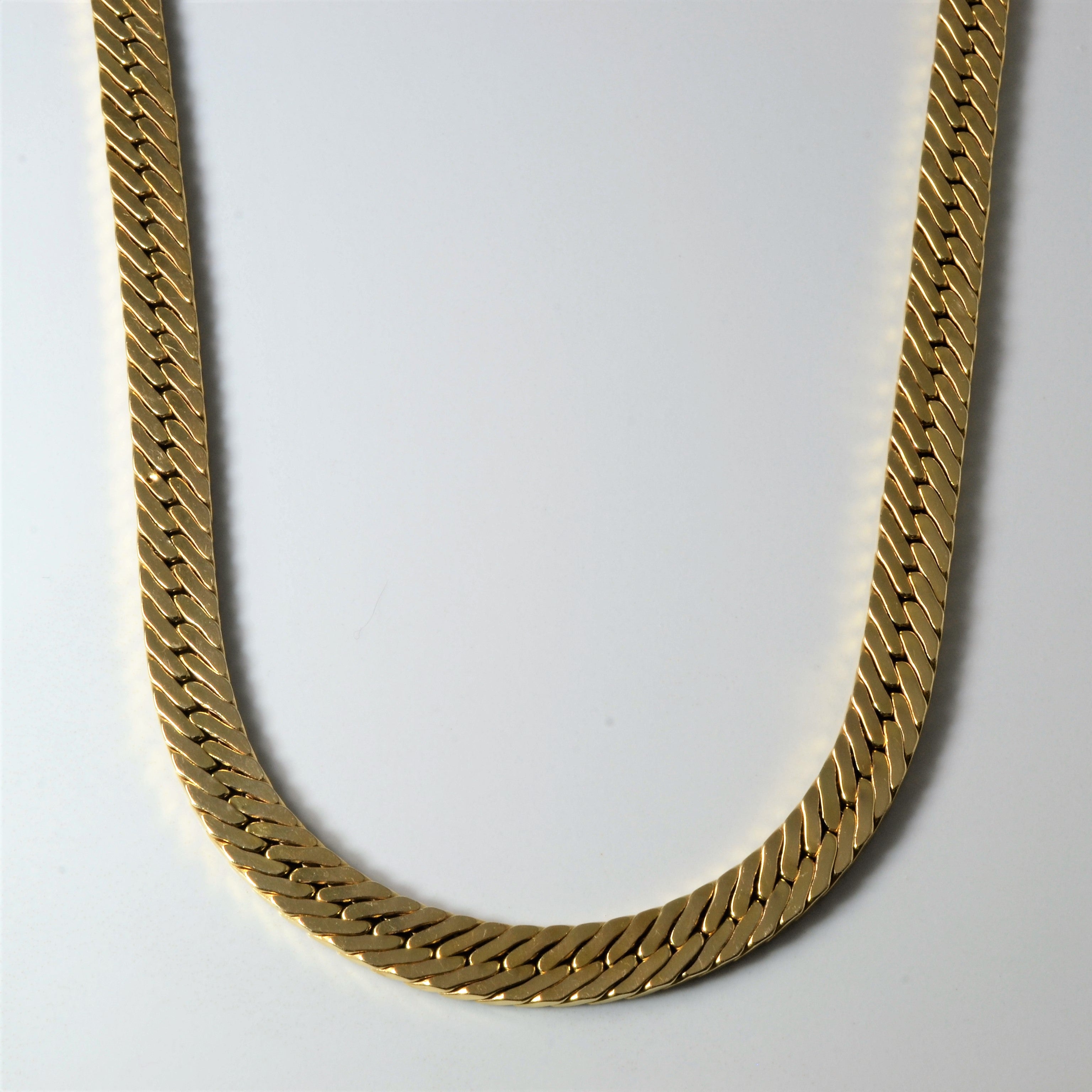 Italian 10k Yellow Gold Herringbone Chain | 20" |