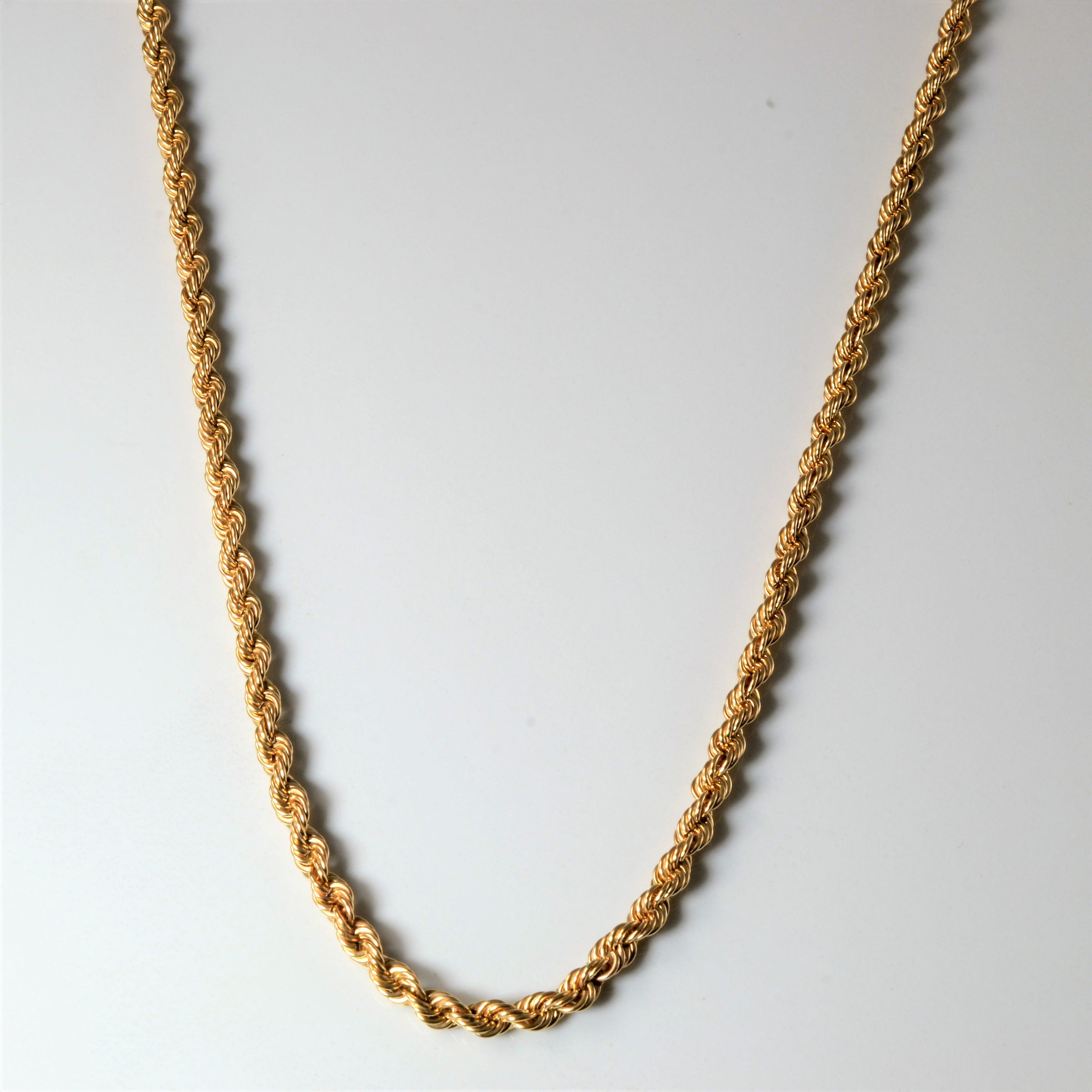 10k Yellow Gold Rope Chain | 18" |