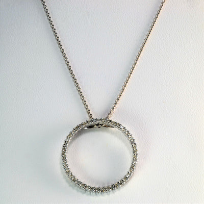 Diamond Circle Pendant Necklace | 0.27 ctw, 18''|