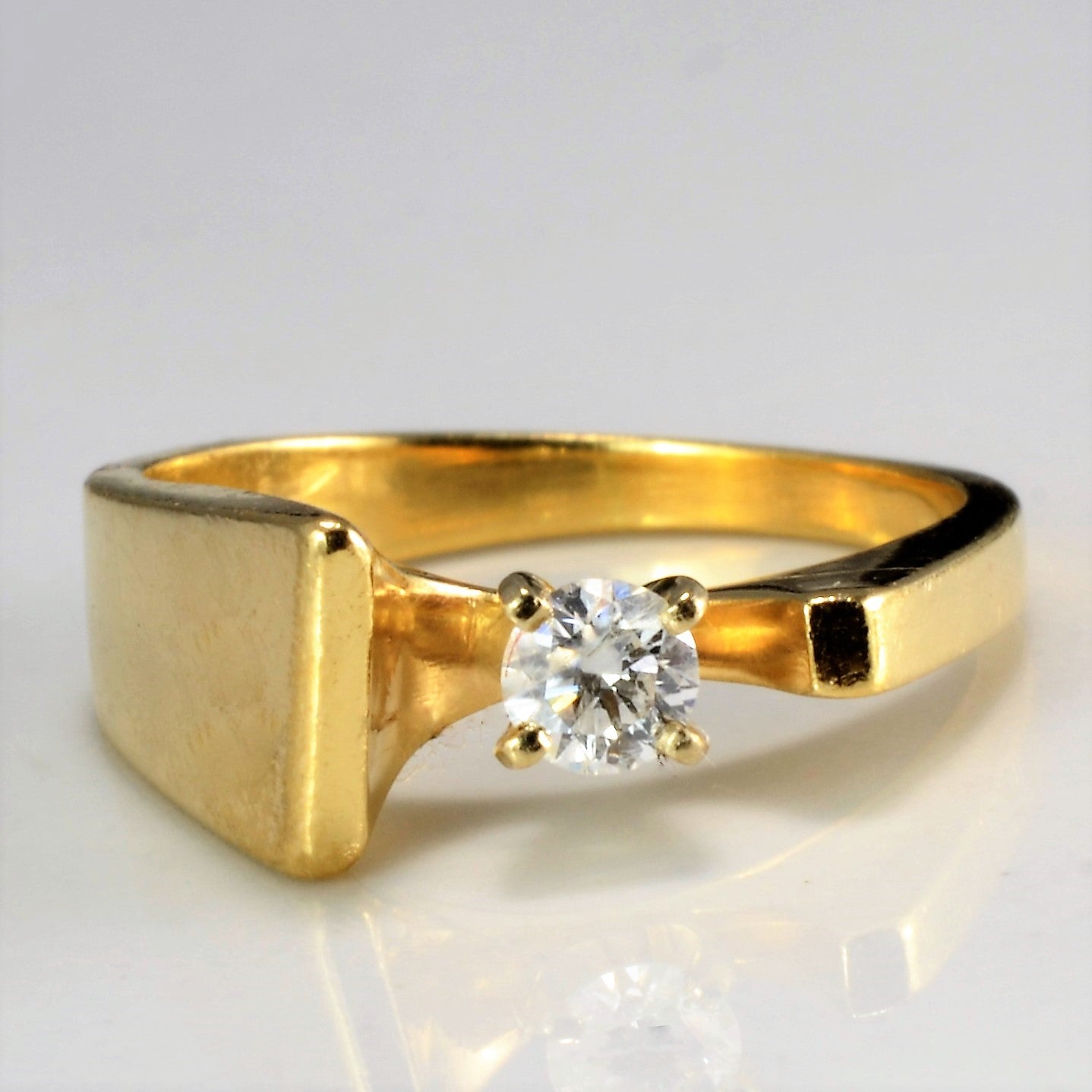 Solitaire Diamond Petite Ring | 0.14 ct, SZ 4.25 |