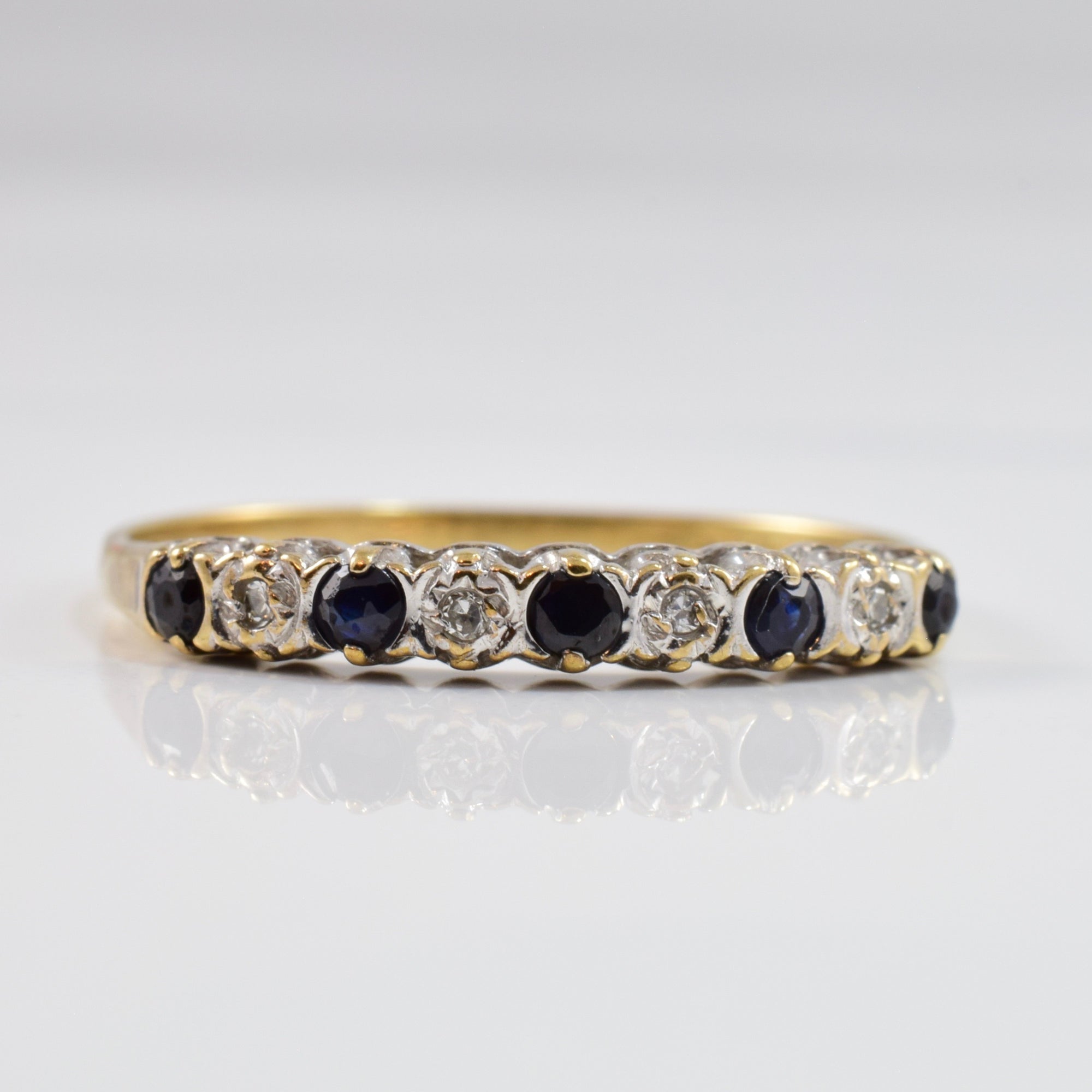 Sapphire and Diamond Ring | 0.02 ctw SZ 8.75 |