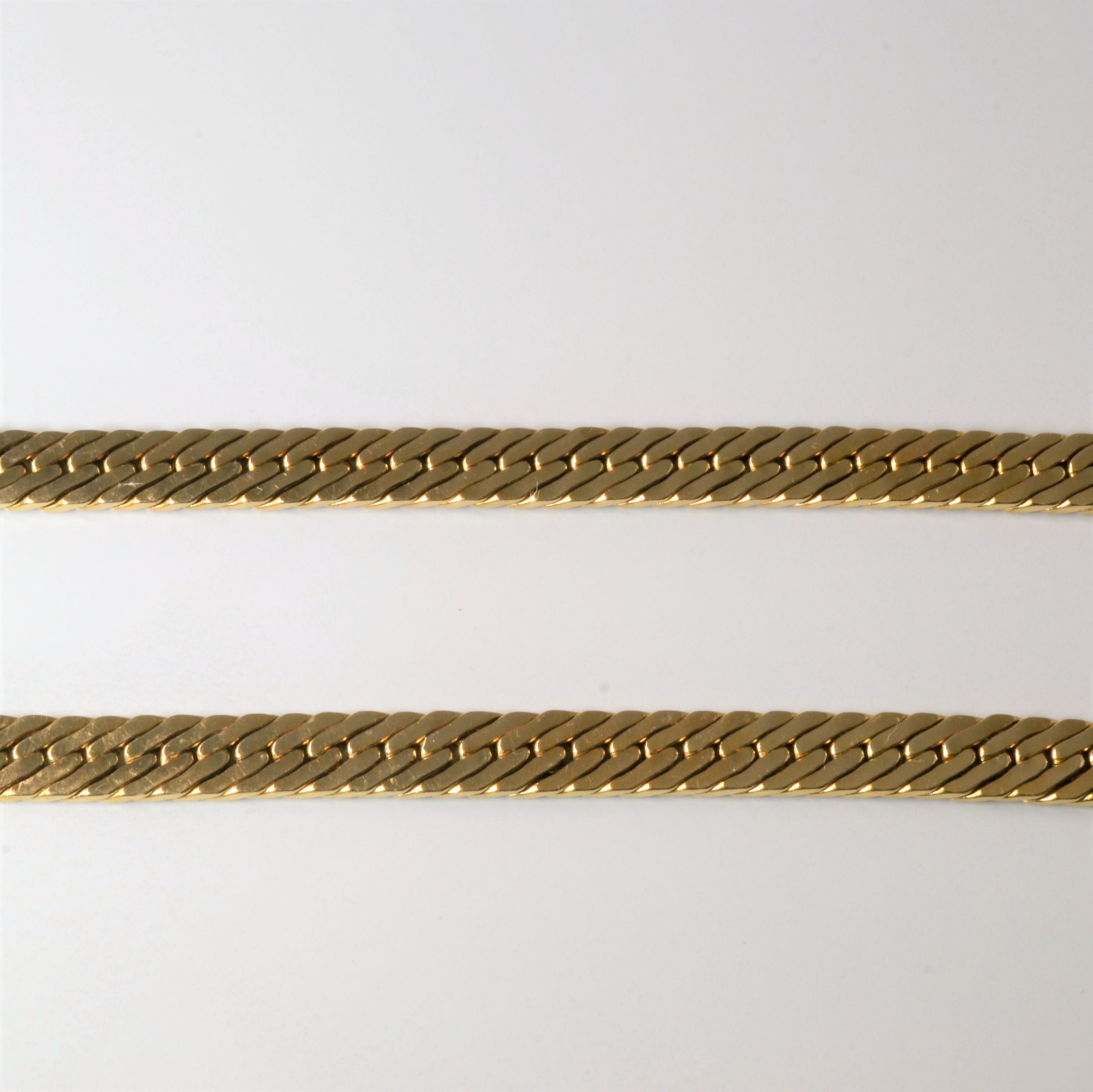 Italian 10k Yellow Gold Herringbone Chain | 20" |