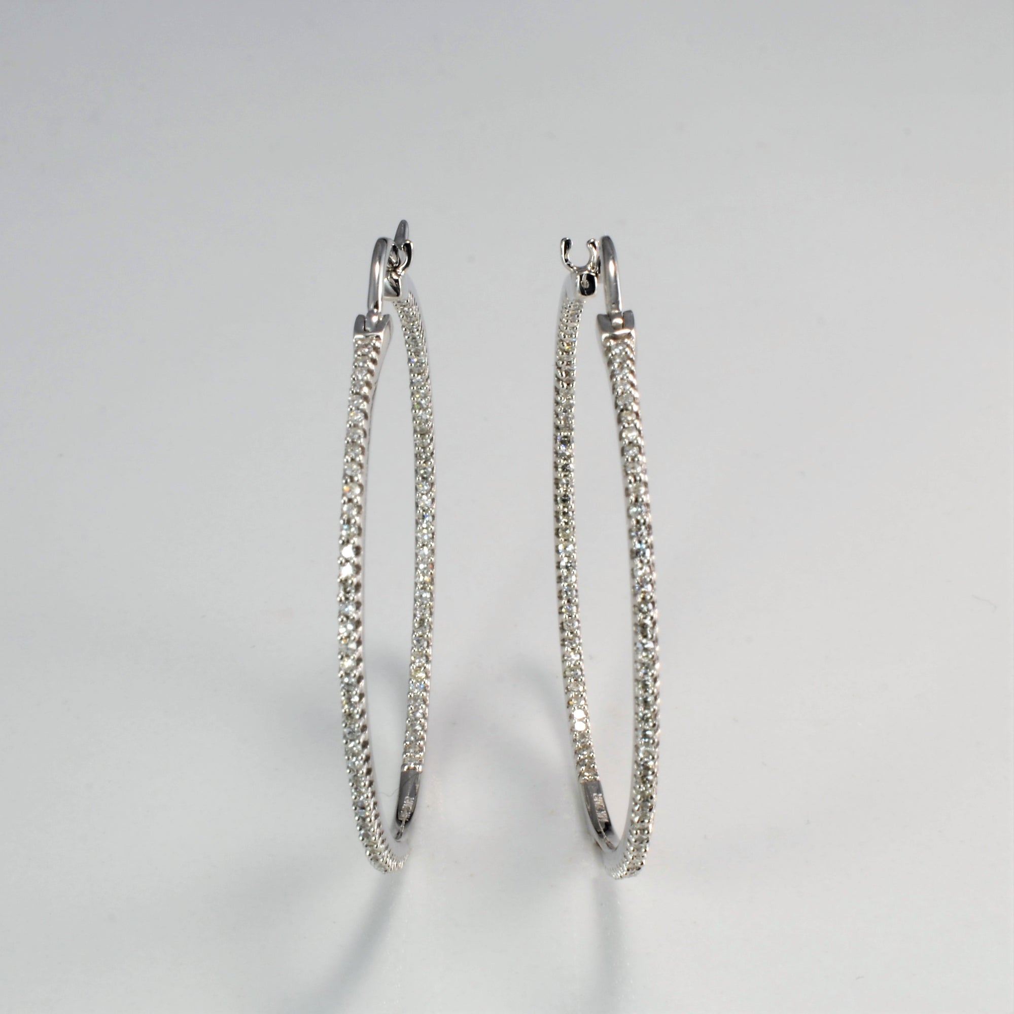 Pave Diamond Hoop Earrings | 0.56 ctw |