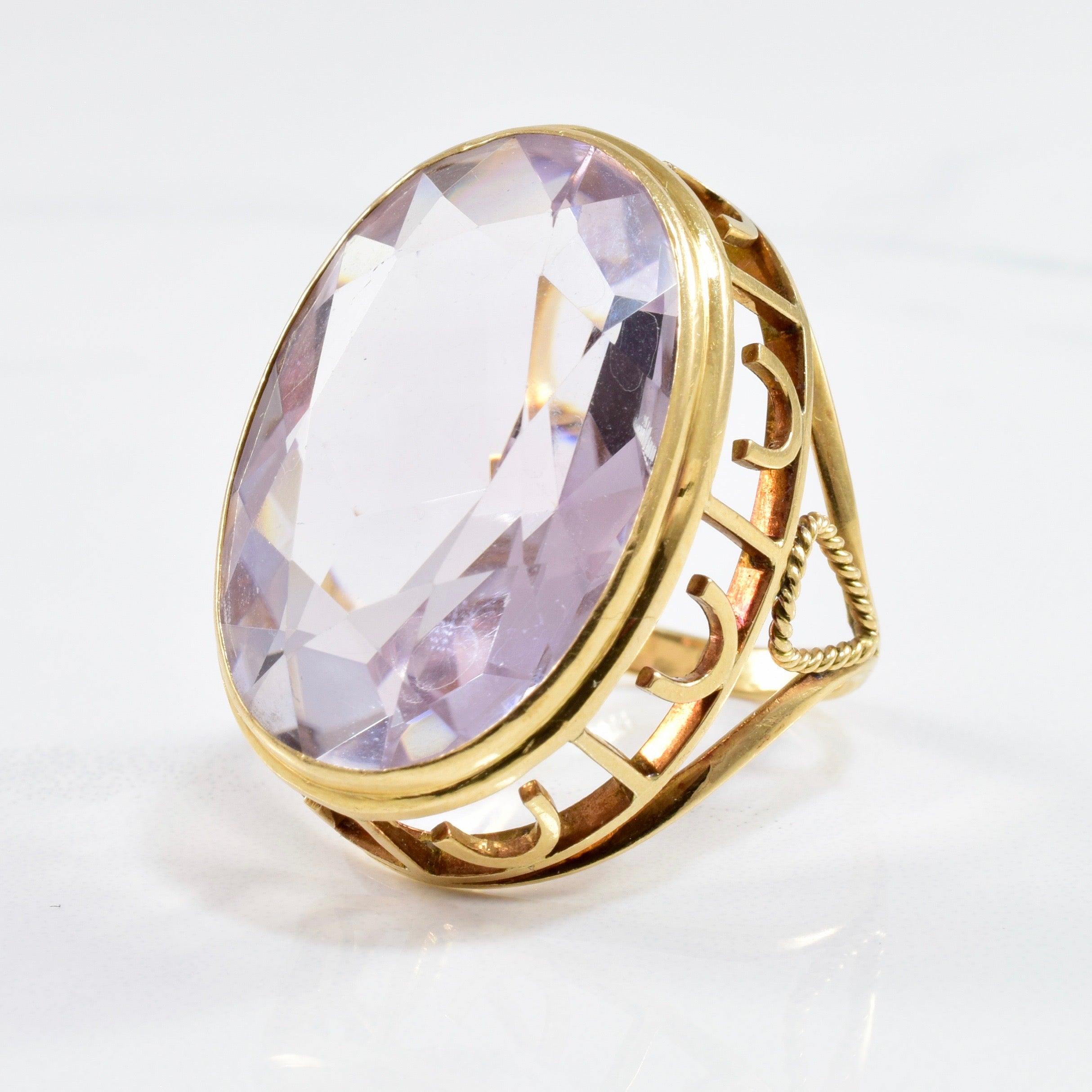 Lavender Amethyst Cocktail Ring | 31.00ct | SZ 6.5 |