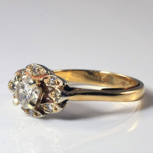 Mid Century Diamond Engagement Ring | 0.62ctw | SZ 7.25 |