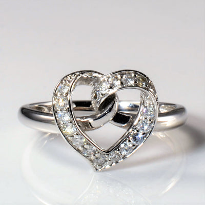 Diamond Heart Promise Ring | 0.22ctw | SZ 6.5 |
