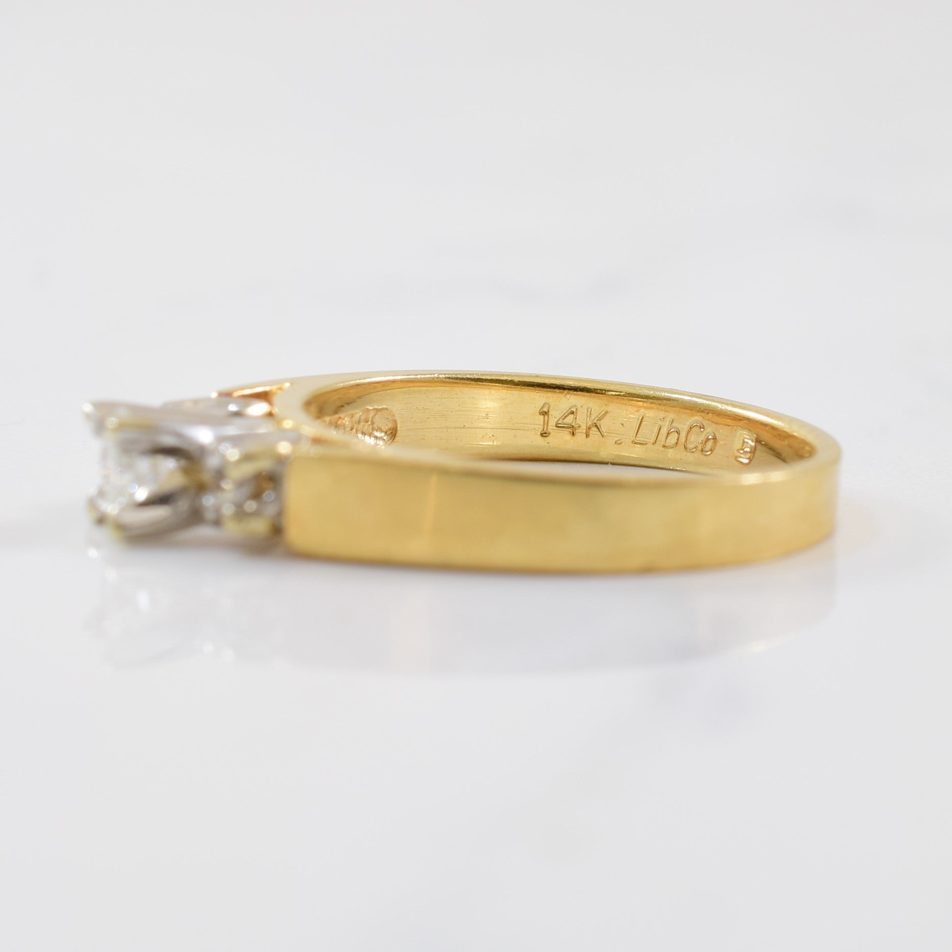 High Set Three Stone Diamond Ring | 0.20ctw | SZ 5.75 |