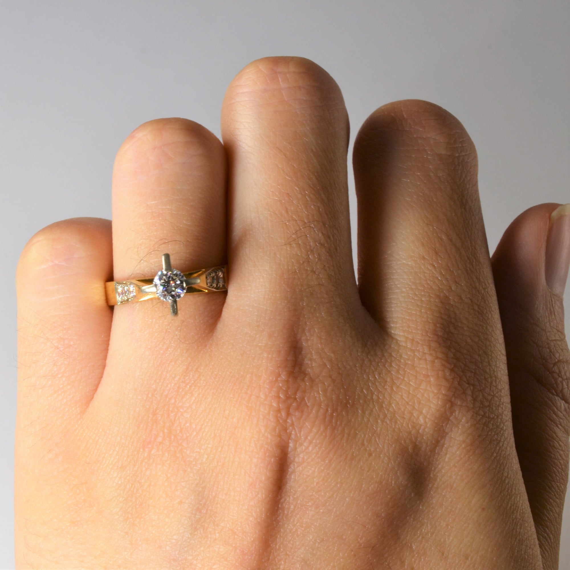High Set Diamond Engagement Ring | 0.51ctw | SZ 6.5 |