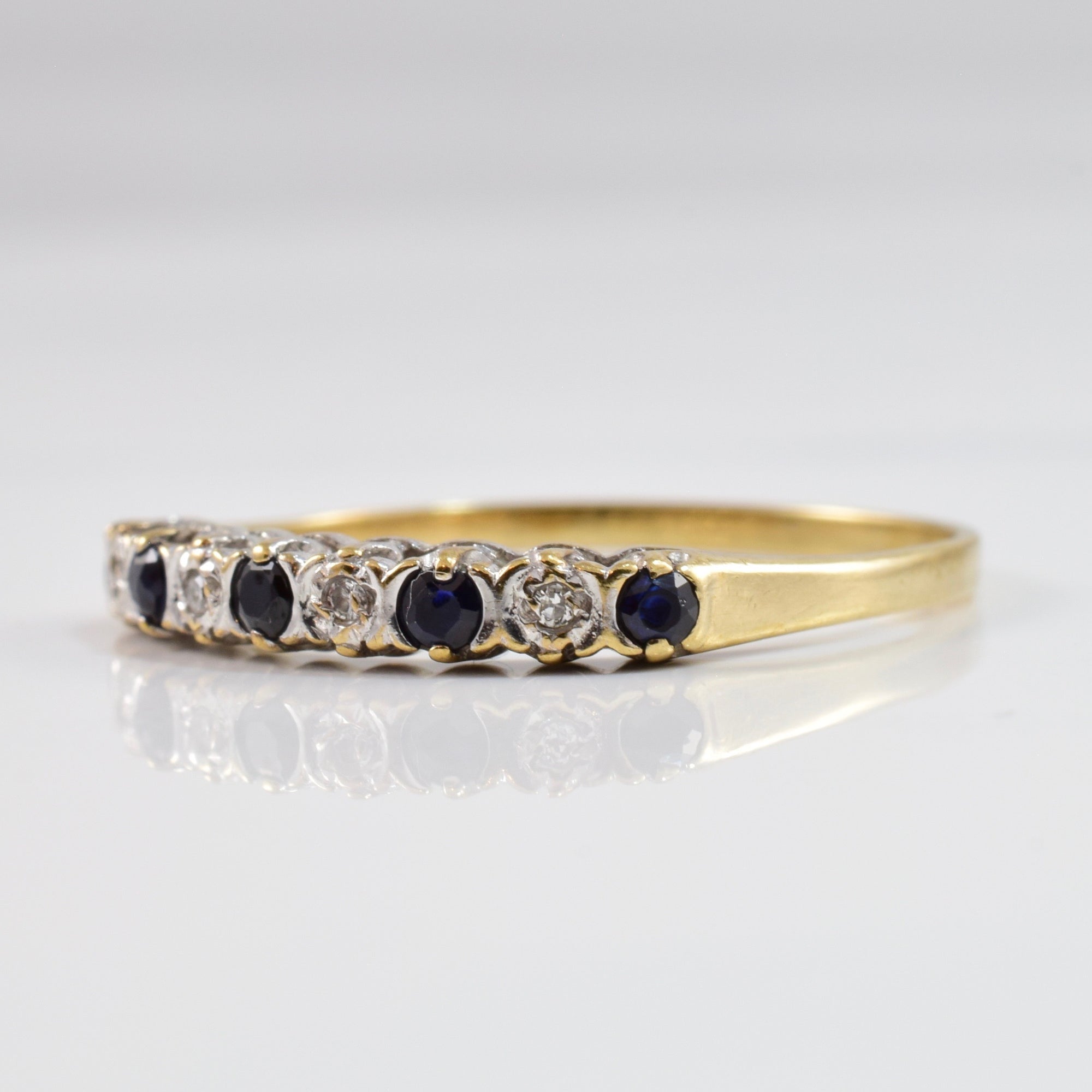 Sapphire and Diamond Ring | 0.02 ctw SZ 8.75 |