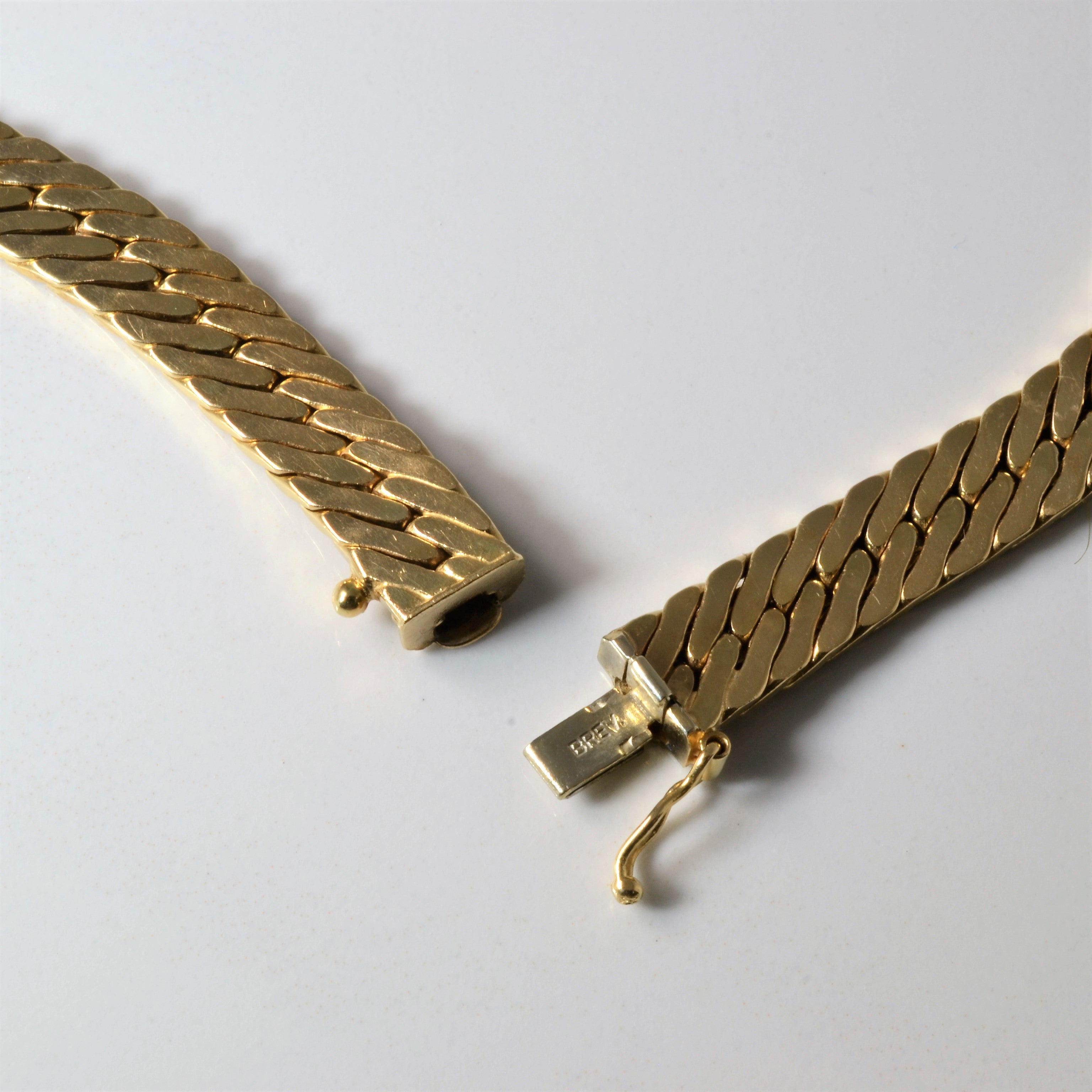 Italian 10k Yellow Gold Herringbone Chain | 20" |