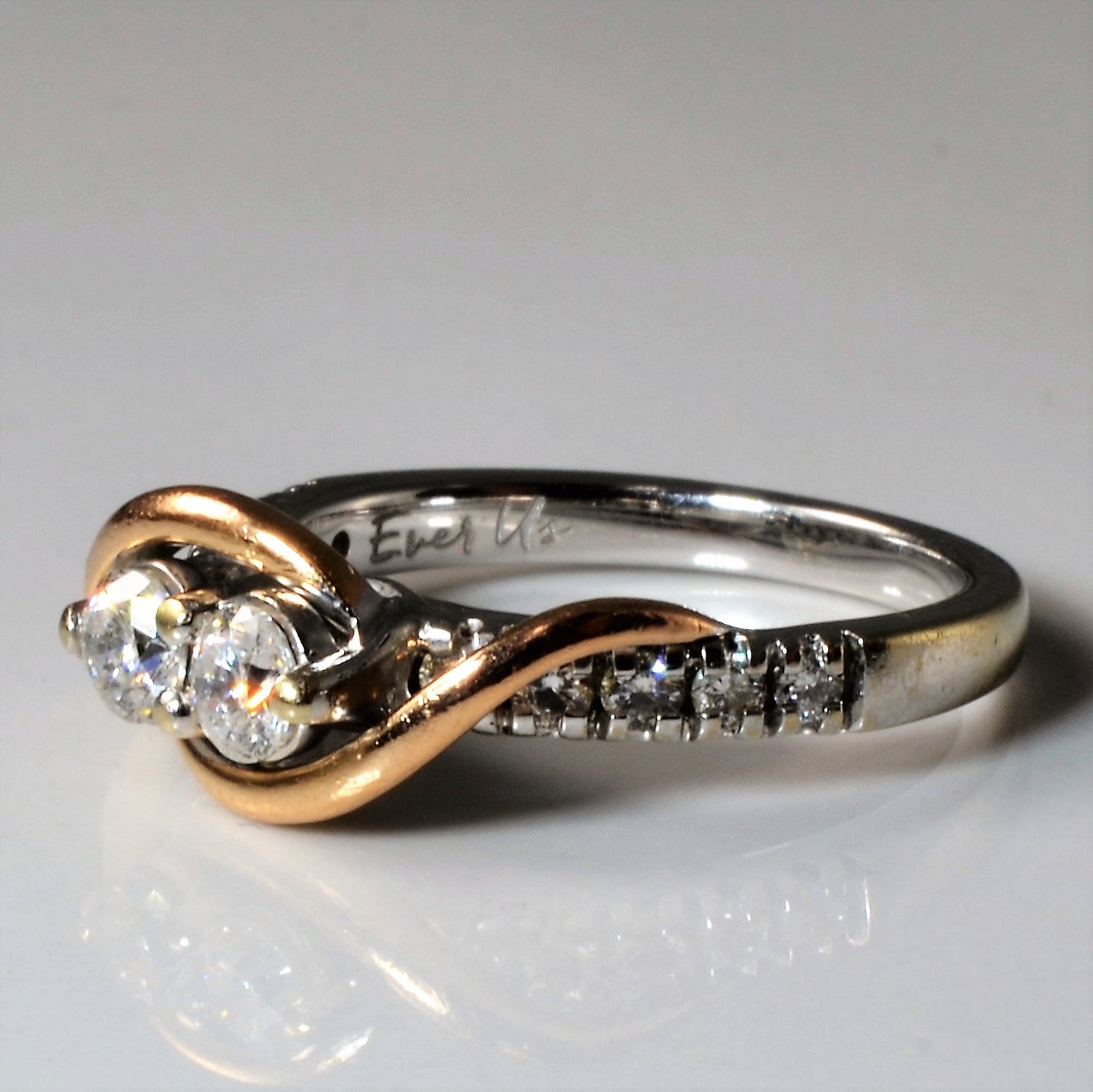 Toi et Moi Two Tone Diamond Ring | 0.67ctw | SZ 7 |