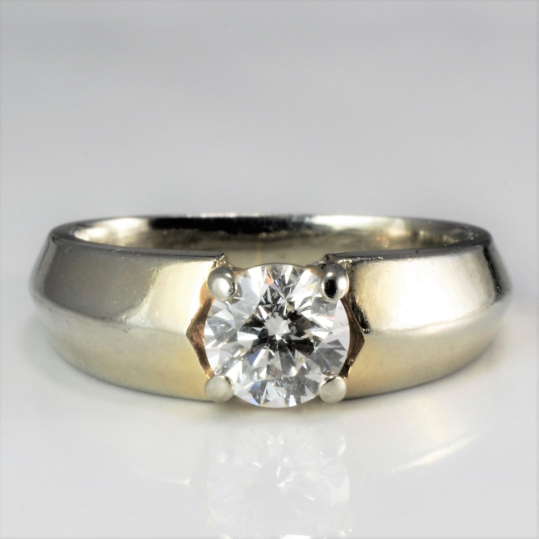 Tapered Solitaire Diamond Engagement Ring | 0.57 ct, SZ 5.25 |