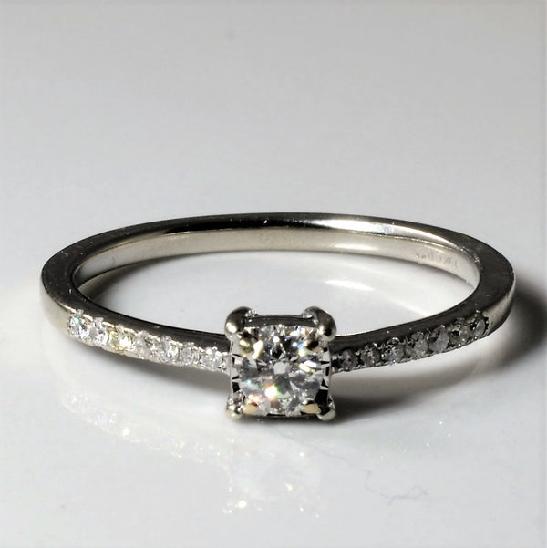 White Gold Diamond Promise Ring | 0.17ctw | SZ 6.5 |