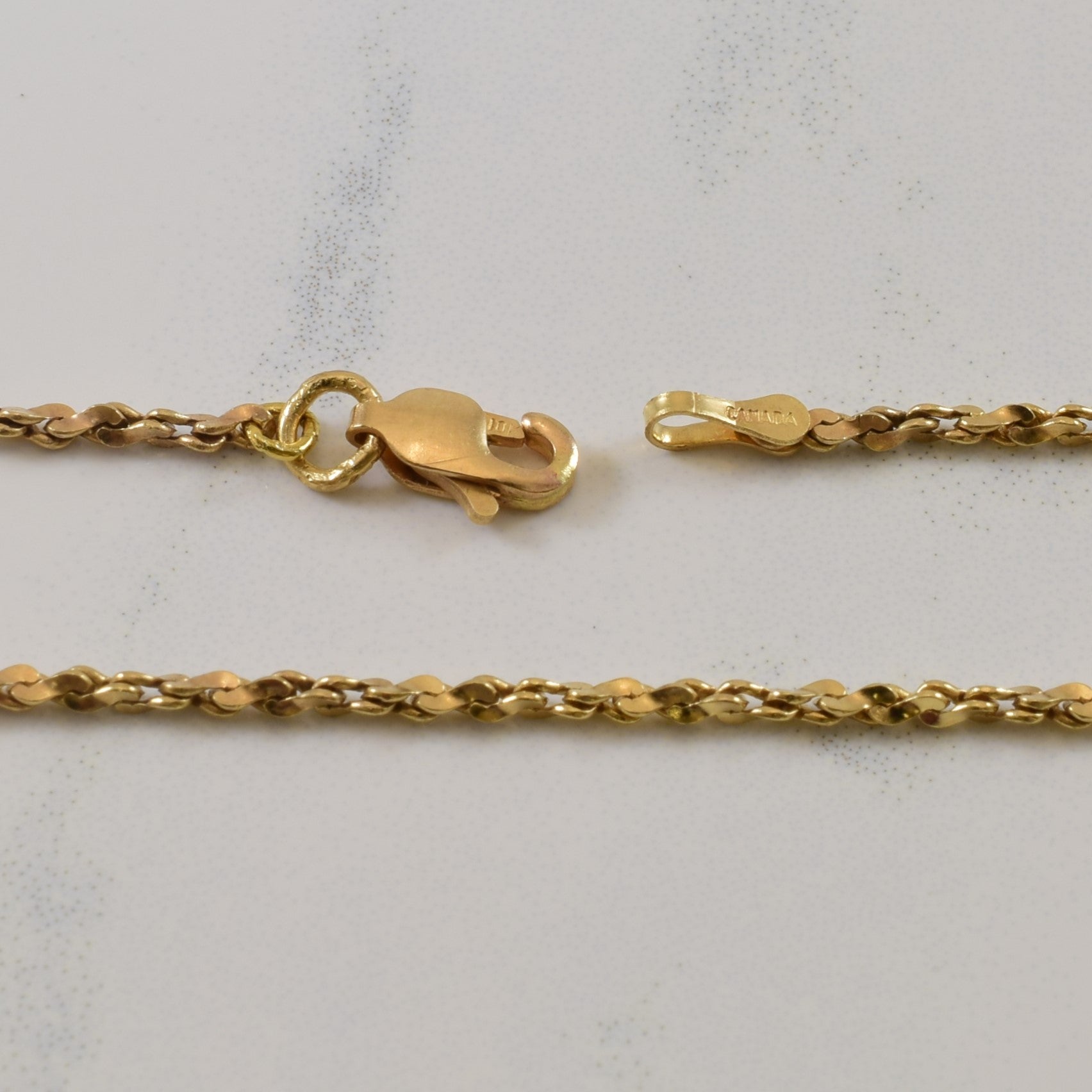 10k Yellow Gold Twisted Serpentine Chain | 18" |