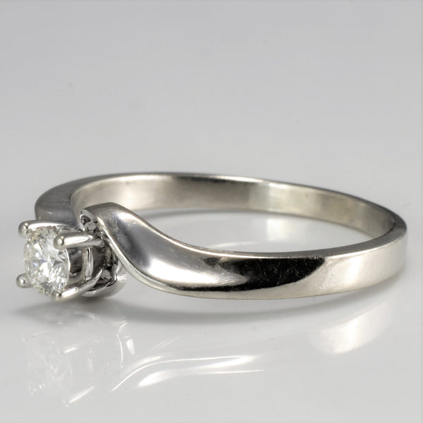 Bypass Solitaire Diamond Engagement Ring | 0.16 ct, SZ 7.25 |